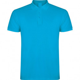 POLO COTON TURQUOISE