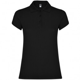 POLO COTON FEMME NOIR